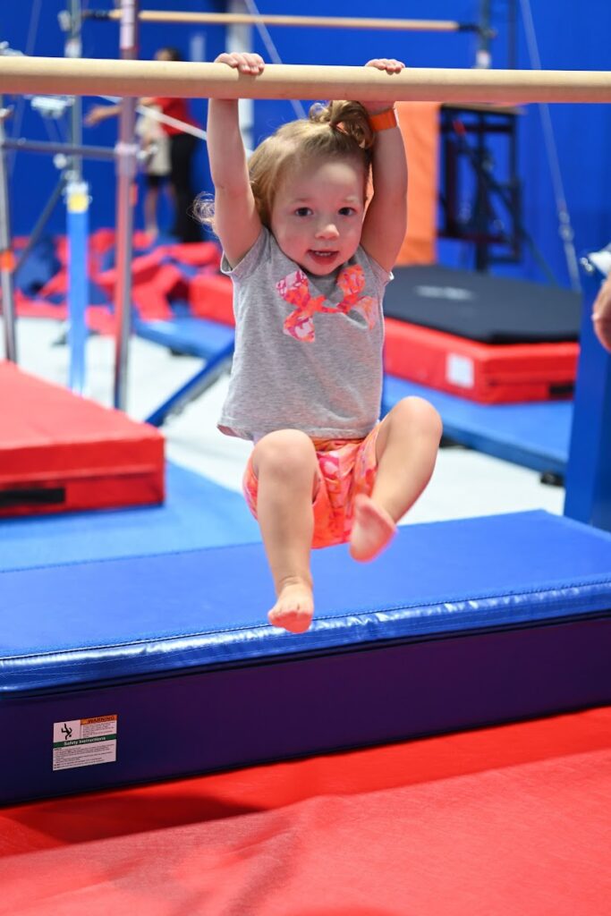 kid doing gymnastics